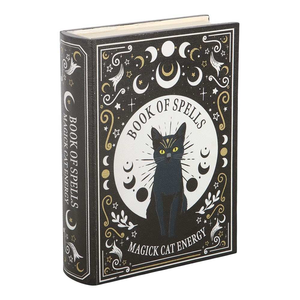 Something Different - Black Cat Magick Book of Spells Shaped Boîte décorative - Noir